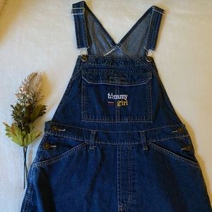 Vintage Tommy Girl denim short overalls
